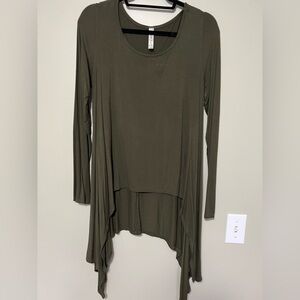 Lyss Loo Olive Green Long Sleeve Women's Top
